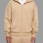 Zip hoodie sand