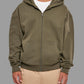 Zip hoodie olive