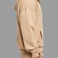 Zip hoodie sand