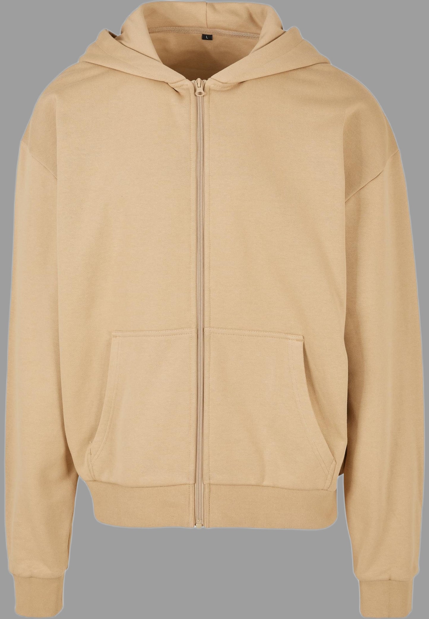 Zip hoodie sand