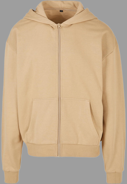 Zip hoodie sand